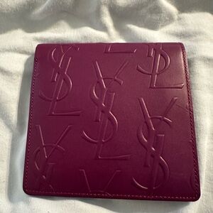 YSL Purple Embossed Wallet